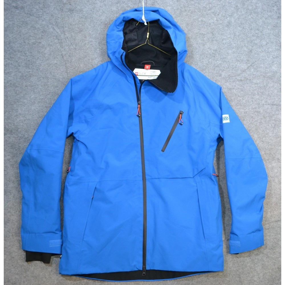 686 GLCR Hydra Thermagraph Jacket Mens M Blue Hooded Ski Snow Waterproof 20000mm